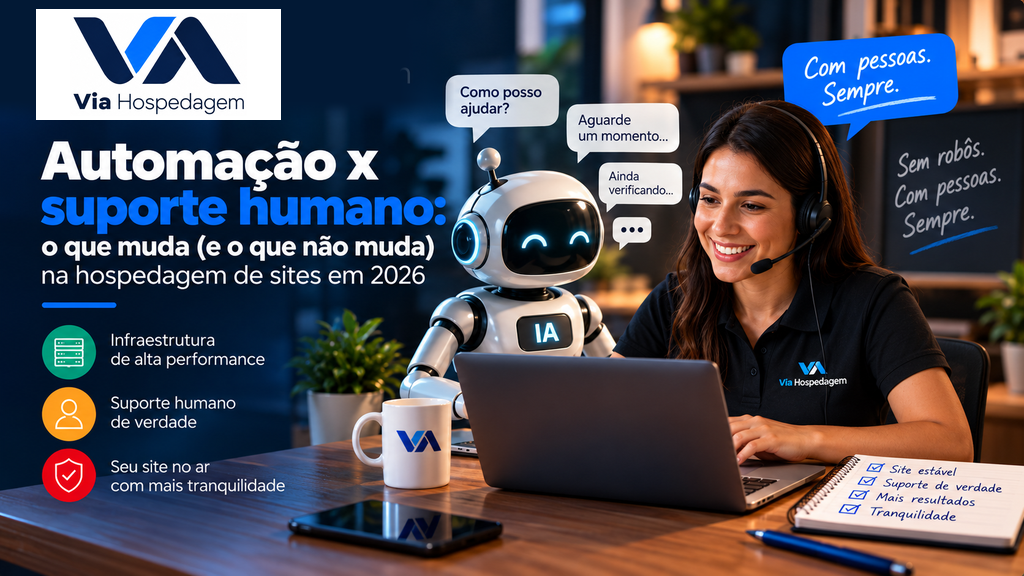 Imagem de destaque do artigo sobre suporte humano na hospedagem