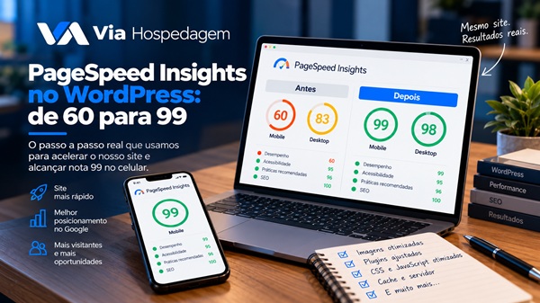 Imagem de destaque do artigo sobre pagespeed insights no wordpress